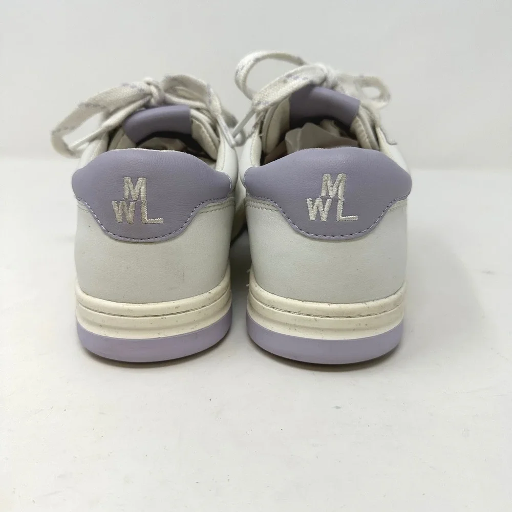 Madewell Court Low-Top Sneakers‎ White Light Purple 7